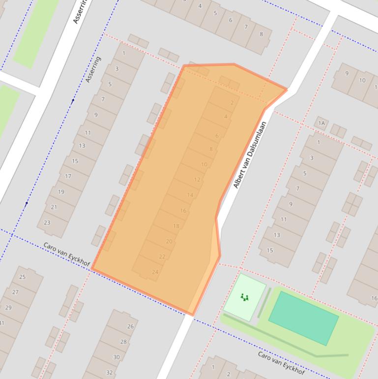 Kaart van postcodegebied 1187RP.