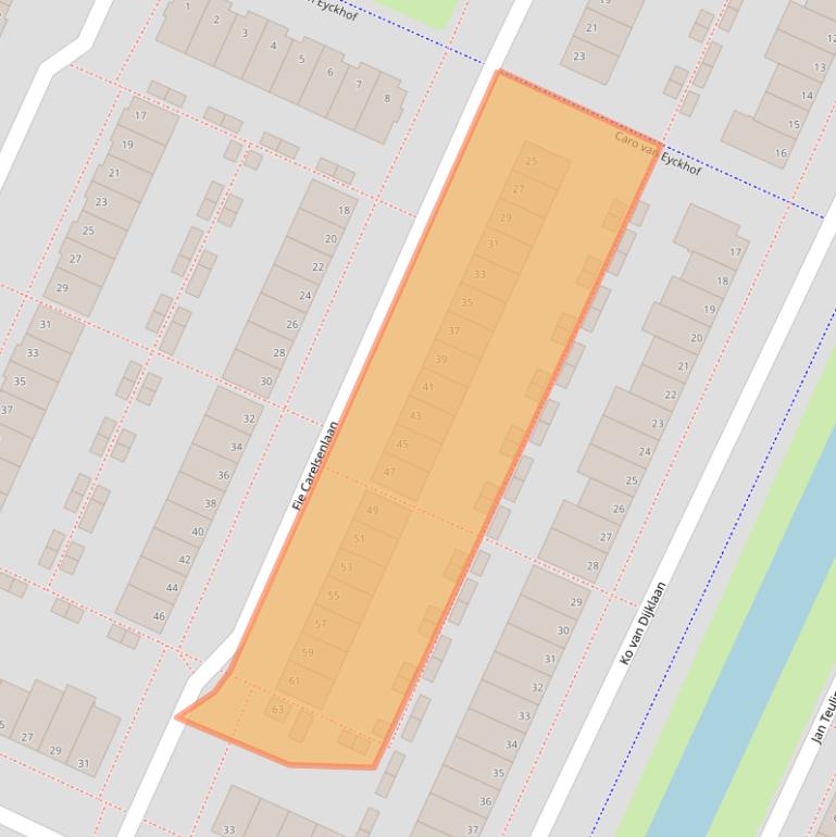 Kaart van postcodegebied 1187RV.
