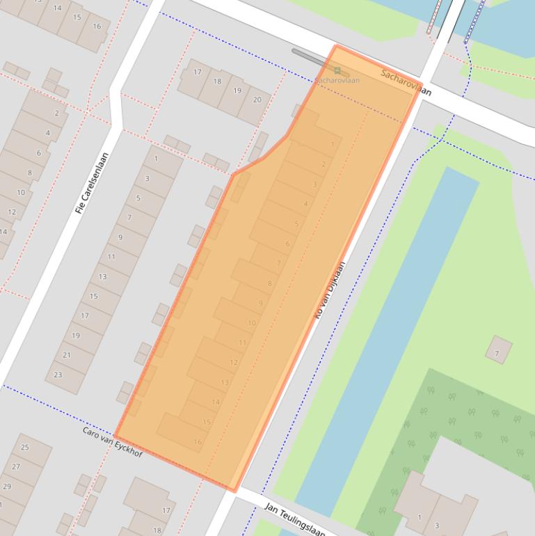 Kaart van postcodegebied 1187RZ.