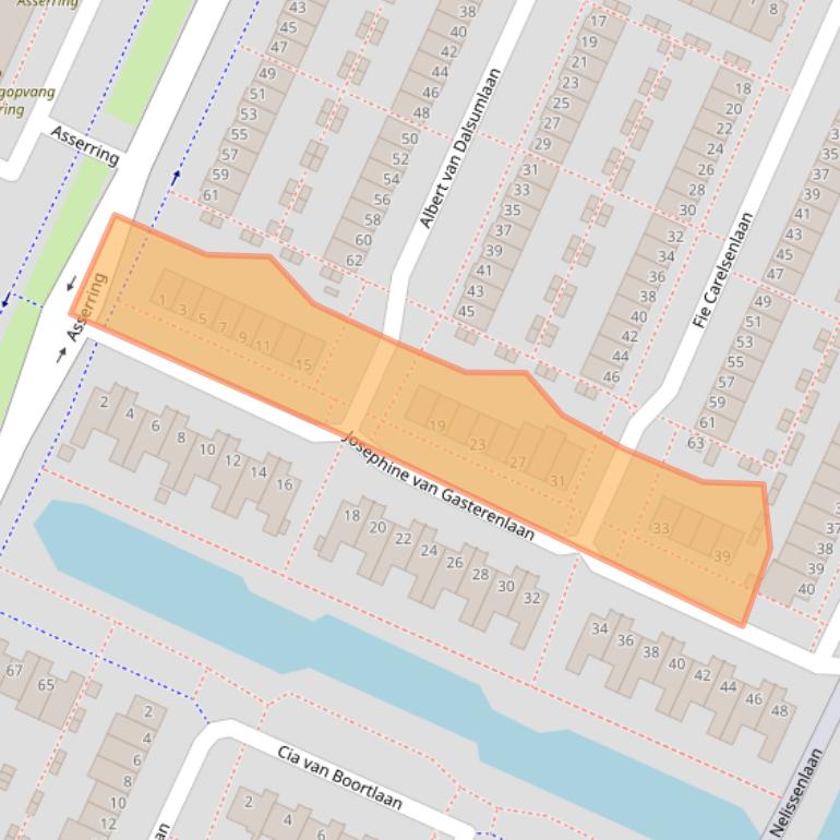 Kaart van postcodegebied 1187SC.