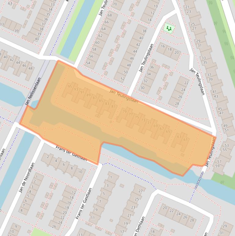 Kaart van postcodegebied 1187SH.