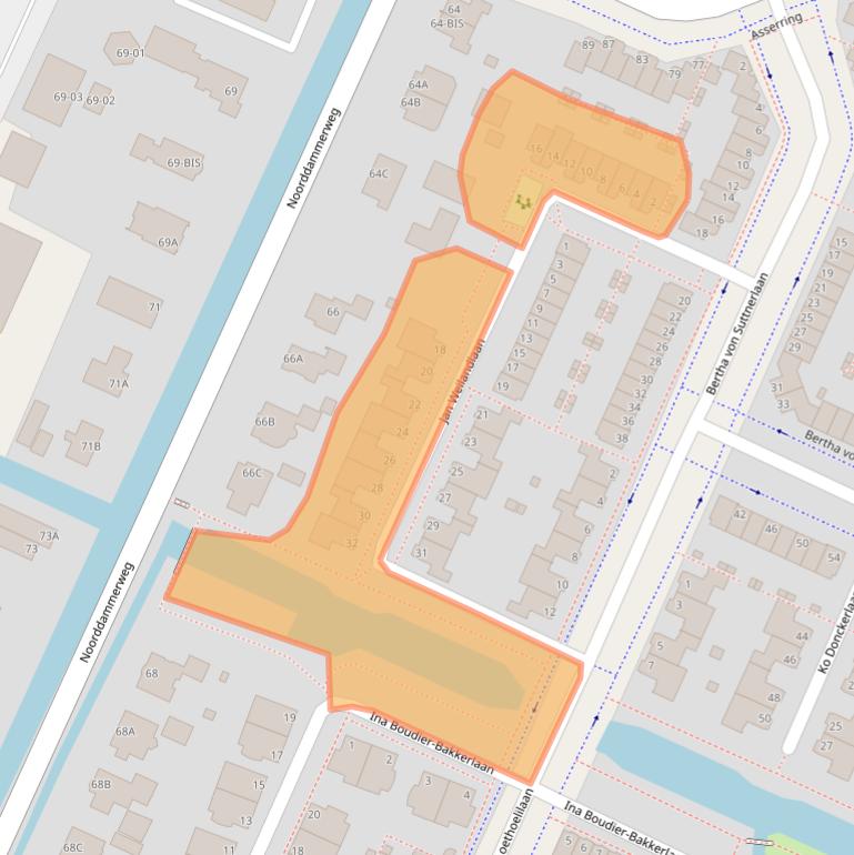 Kaart van postcodegebied 1187SP.