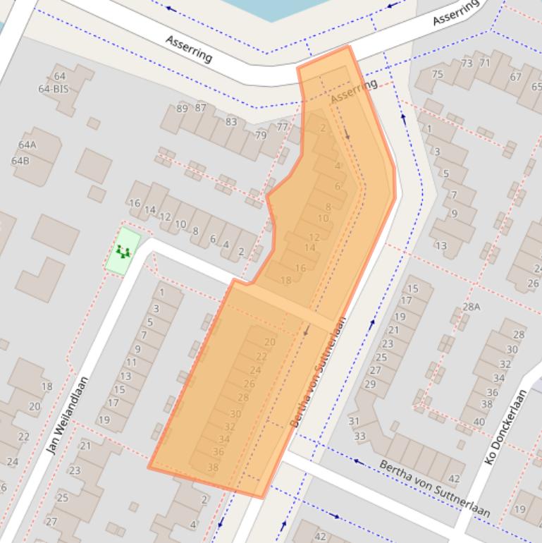 Kaart van postcodegebied 1187SV.