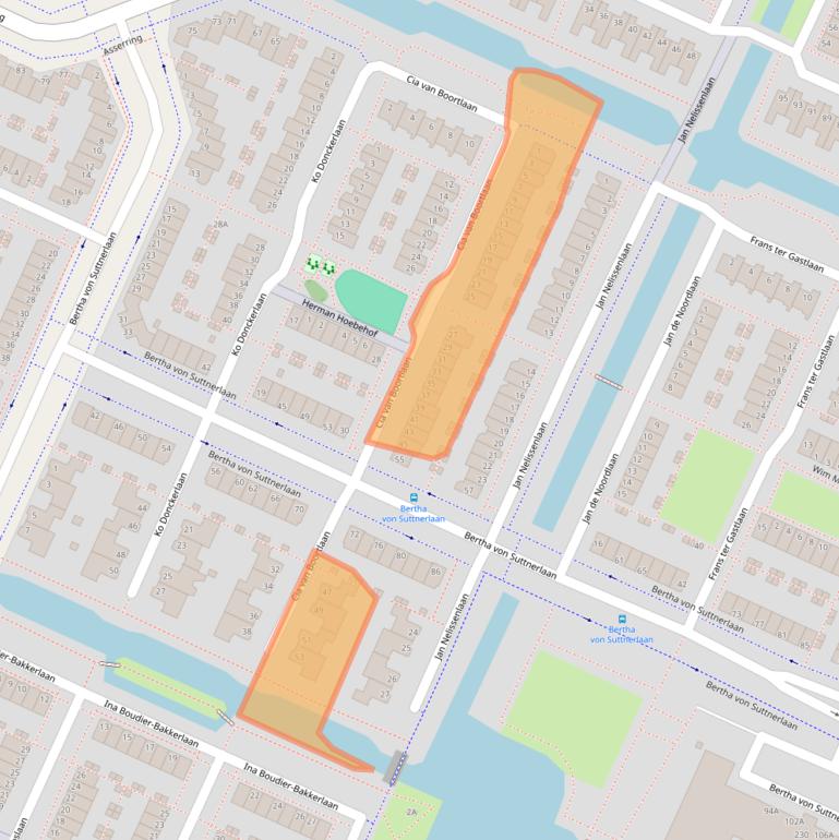 Kaart van postcodegebied 1187TH.