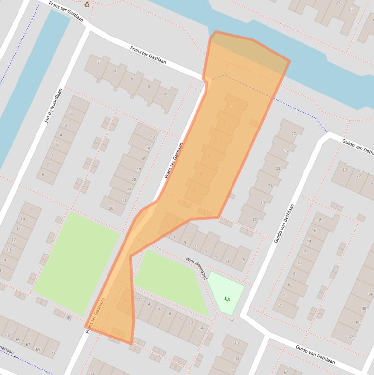 Kaart van postcodegebied 1187TM.