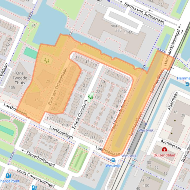 Kaart van postcodegebied 1187VC.