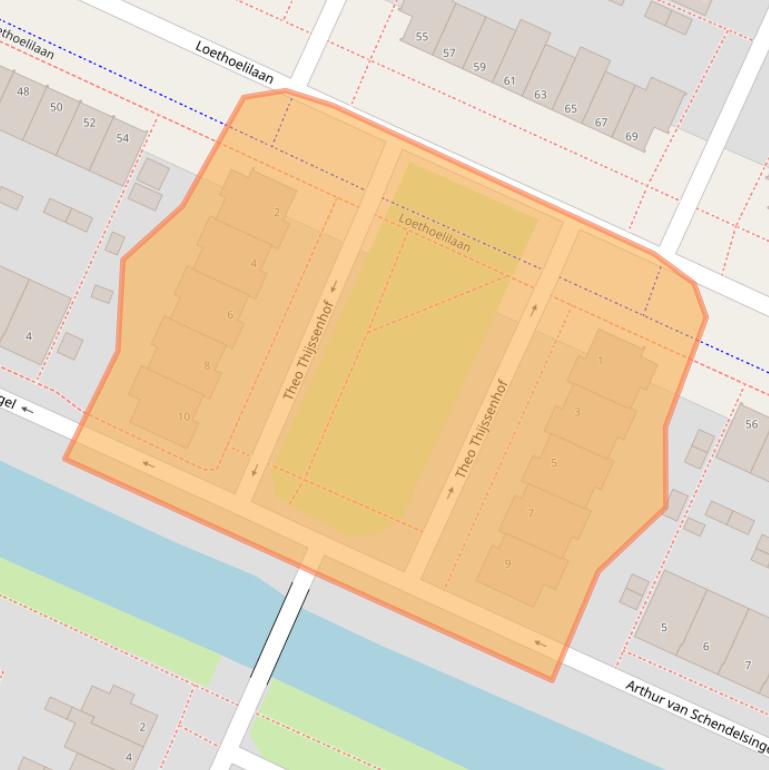 Kaart van postcodegebied 1187VS.