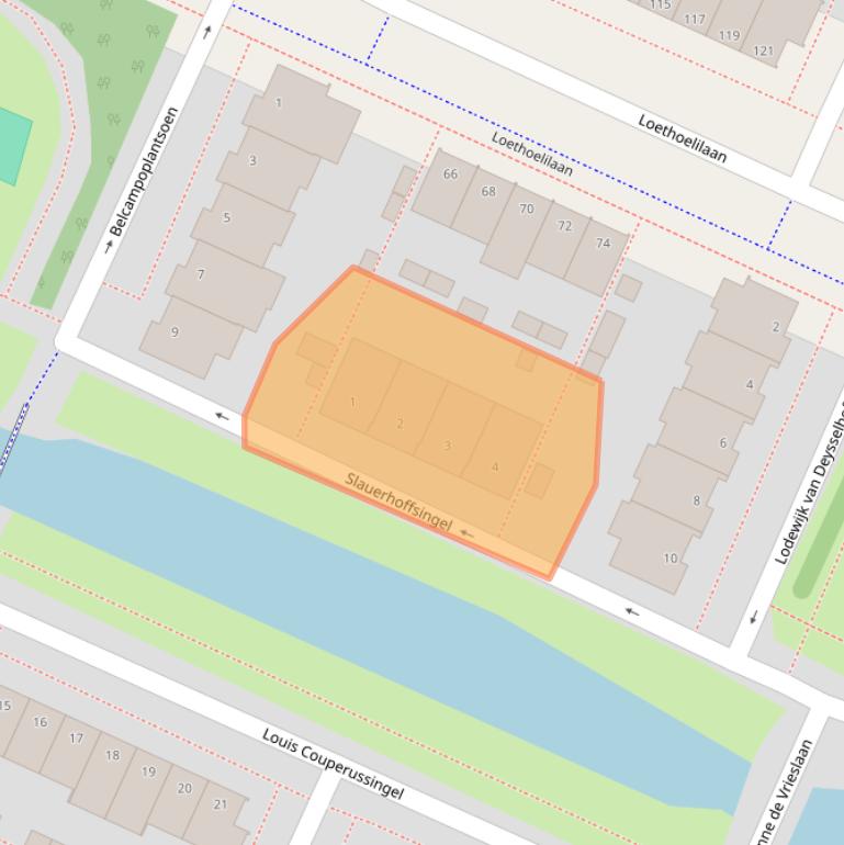Kaart van postcodegebied 1187VV.