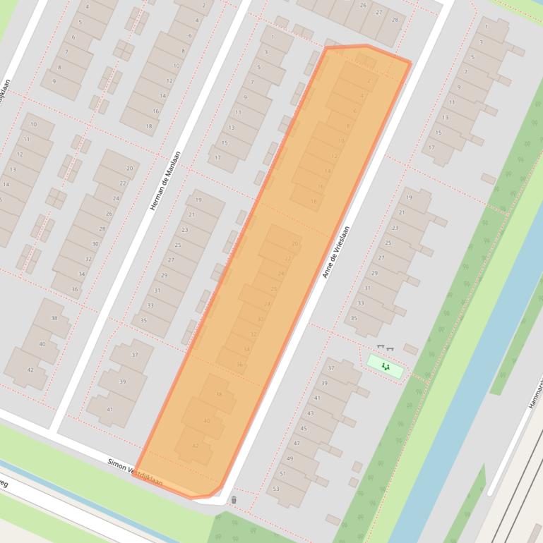 Kaart van postcodegebied 1187WL.