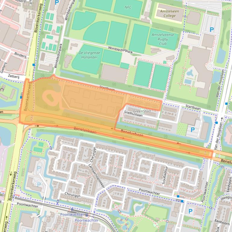 Kaart van postcodegebied 1187XR.