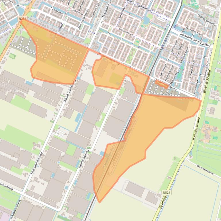 Kaart van postcodegebied 1187ZN.
