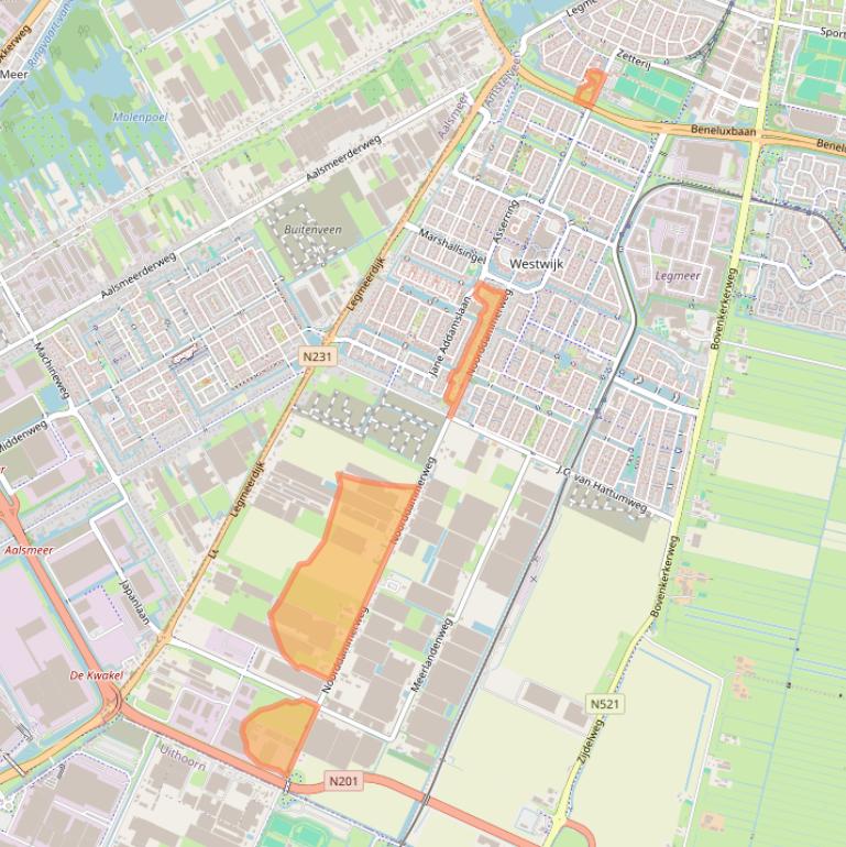 Kaart van postcodegebied 1187ZS.