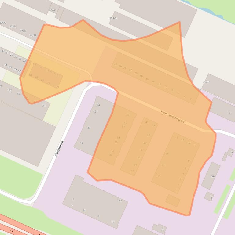 Kaart van postcodegebied 1187ZX.