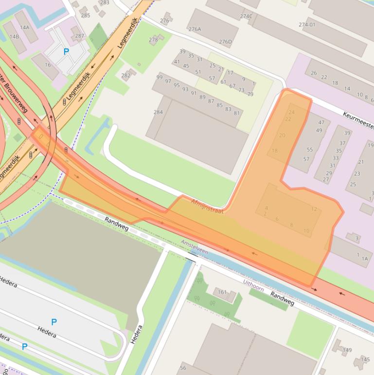 Kaart van postcodegebied 1187ZZ.