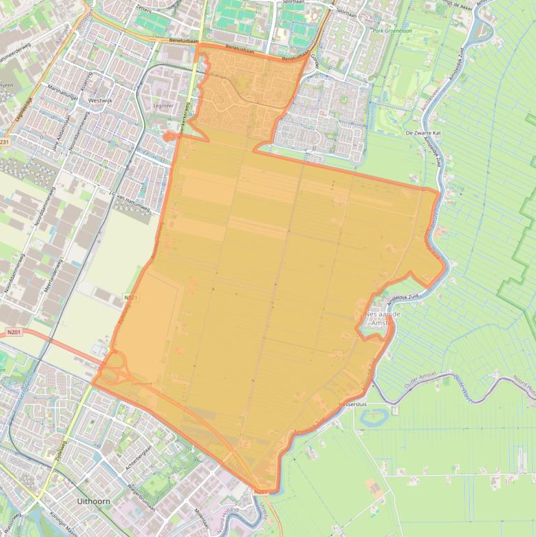 Kaart van postcodegebied 1188.