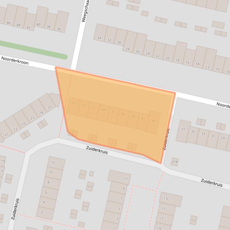 Kaart van postcodegebied 1188AB.