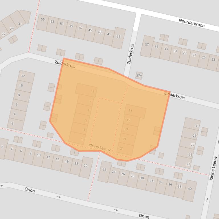 Kaart van postcodegebied 1188AJ.