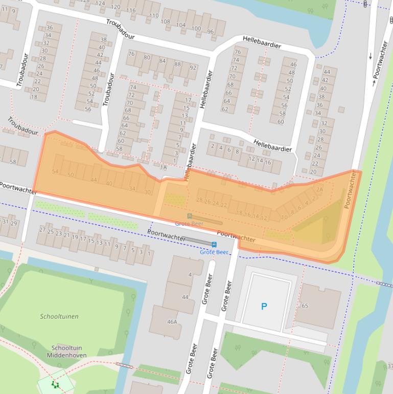 Kaart van postcodegebied 1188CM.