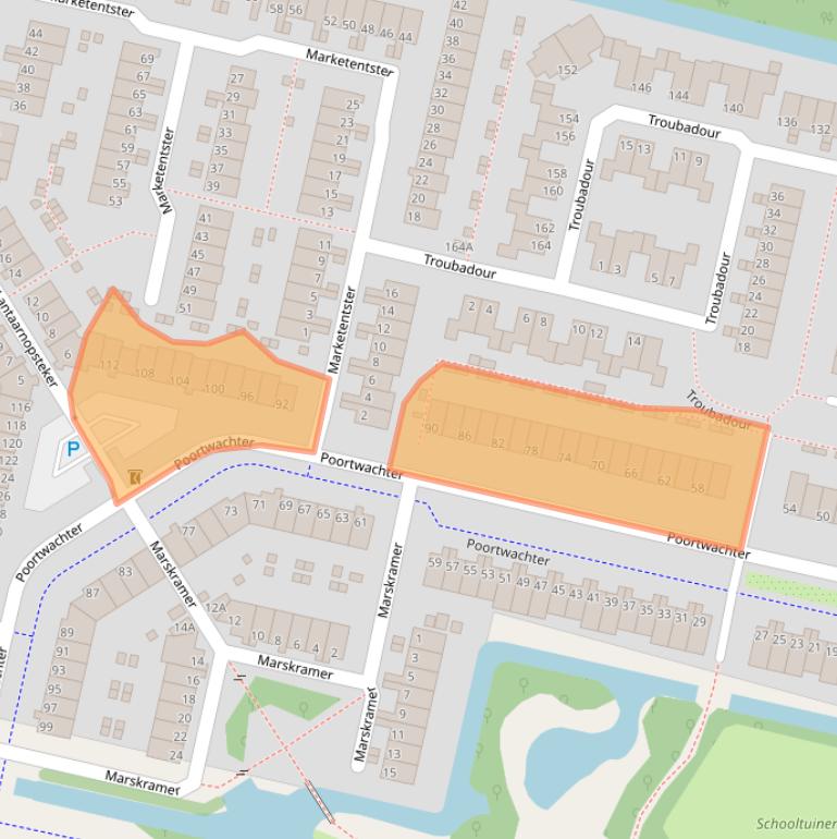 Kaart van postcodegebied 1188CN.