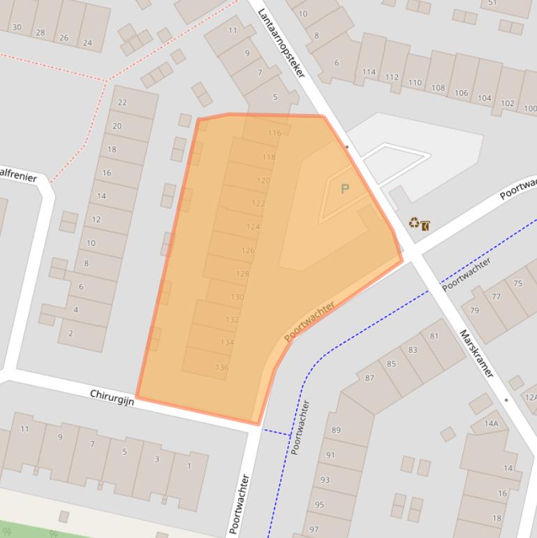 Kaart van postcodegebied 1188CP.