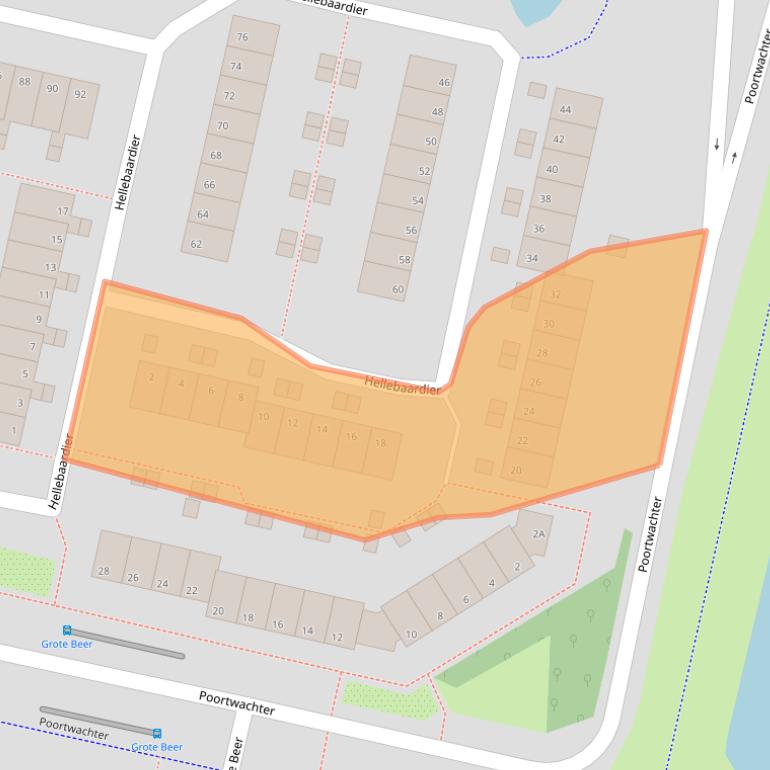 Kaart van postcodegebied 1188CV.
