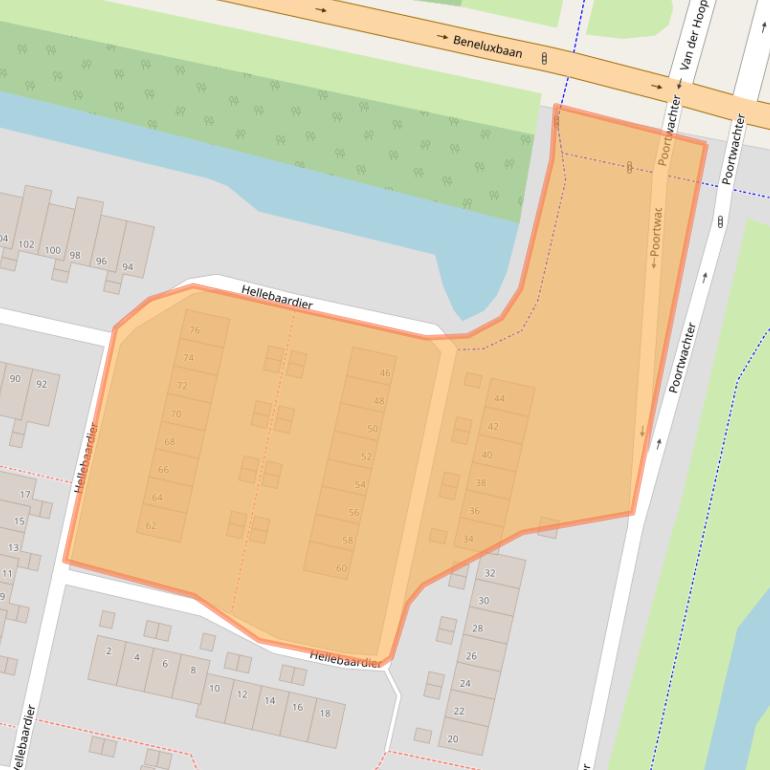 Kaart van postcodegebied 1188CW.