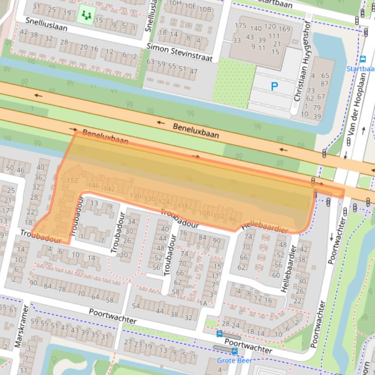 Kaart van postcodegebied 1188DB.