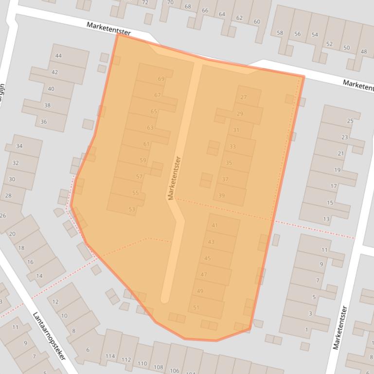 Kaart van postcodegebied 1188DD.