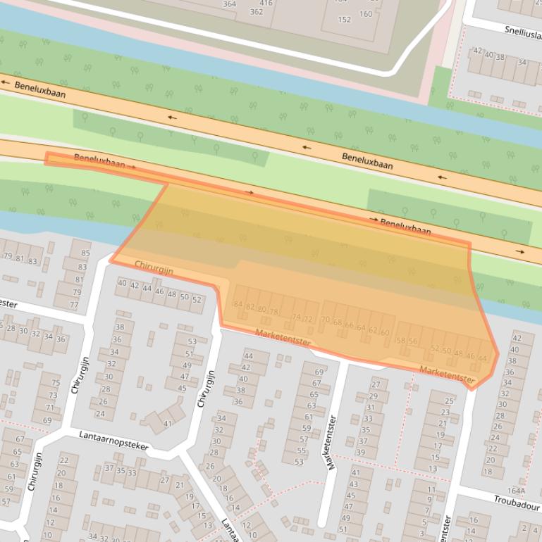 Kaart van postcodegebied 1188DG.