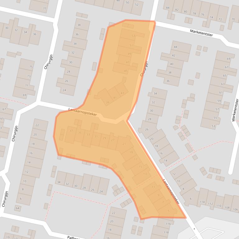 Kaart van postcodegebied 1188DH.