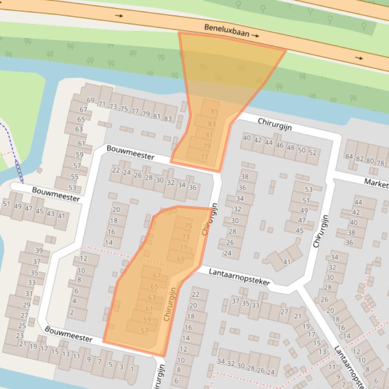 Kaart van postcodegebied 1188DL.