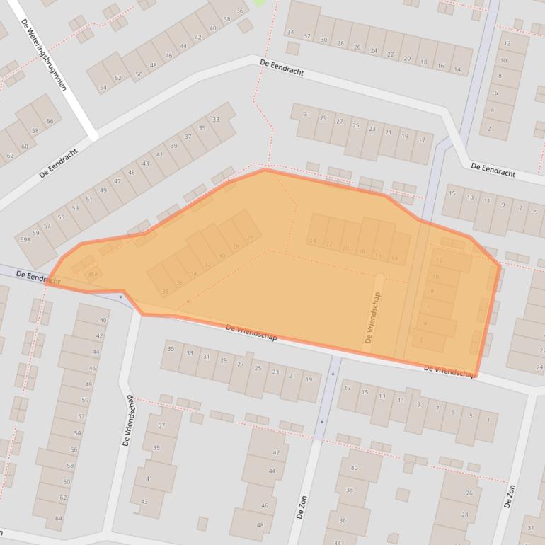 Kaart van postcodegebied 1188GK.