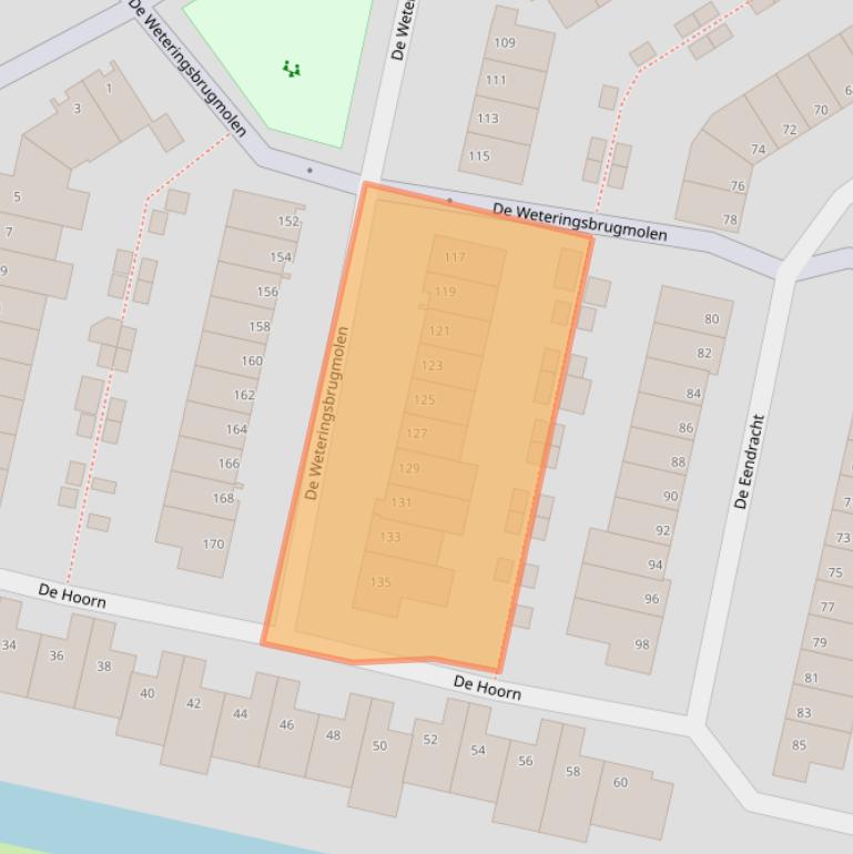 Kaart van postcodegebied 1188GZ.