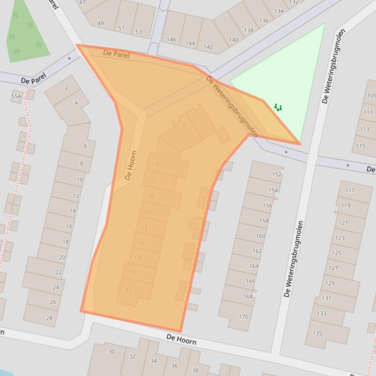 Kaart van postcodegebied 1188HG.