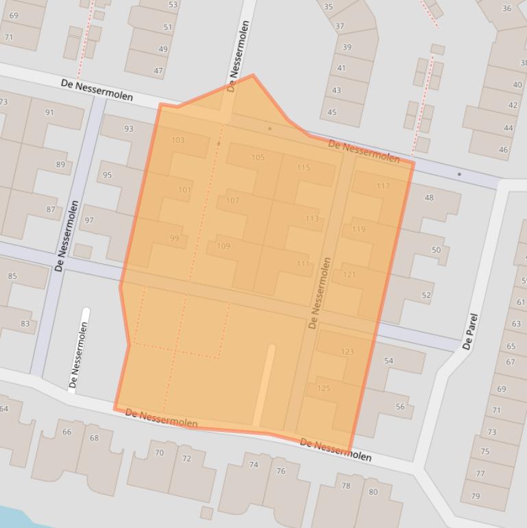 Kaart van postcodegebied 1188HX.