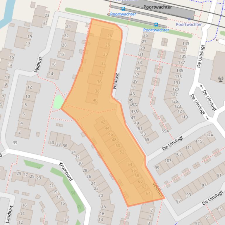 Kaart van postcodegebied 1188JN.