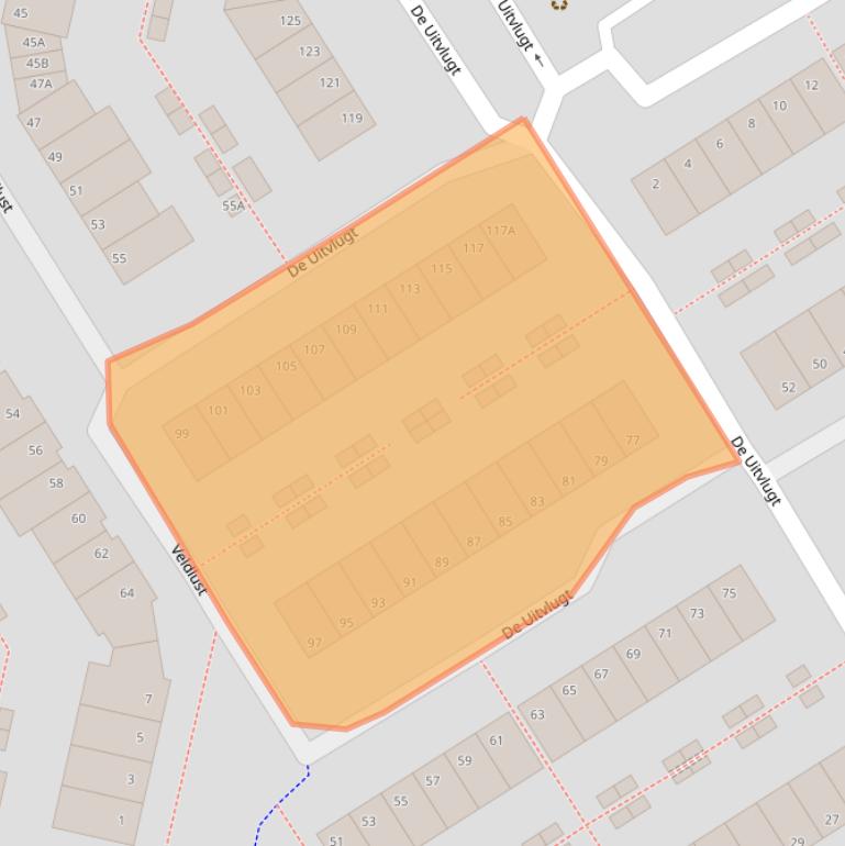 Kaart van postcodegebied 1188JS.