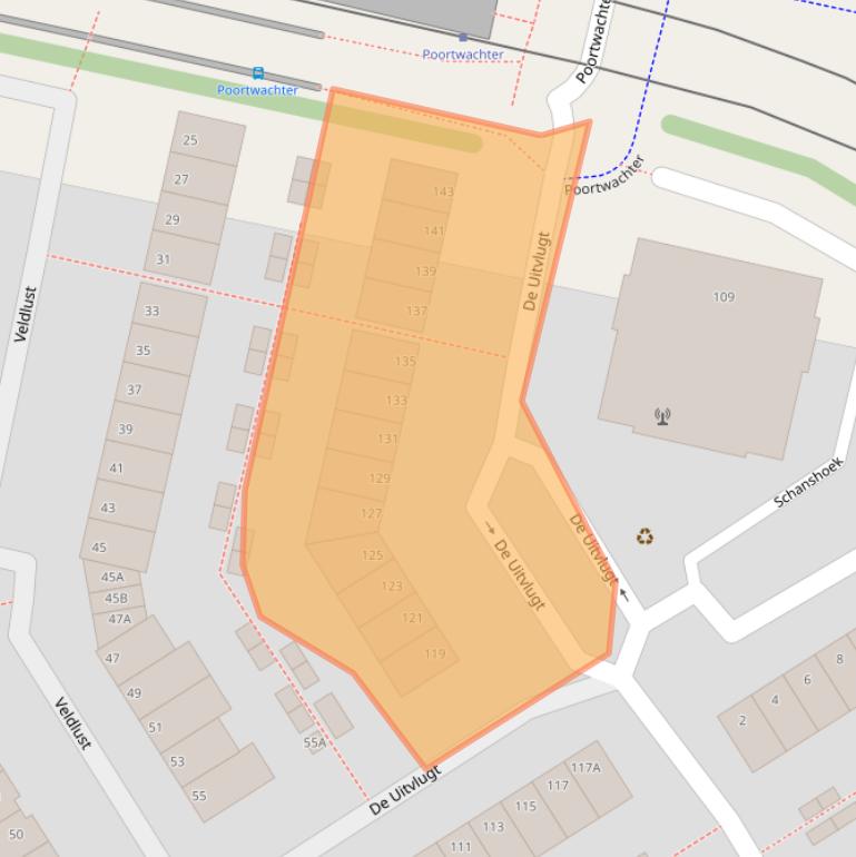 Kaart van postcodegebied 1188JT.