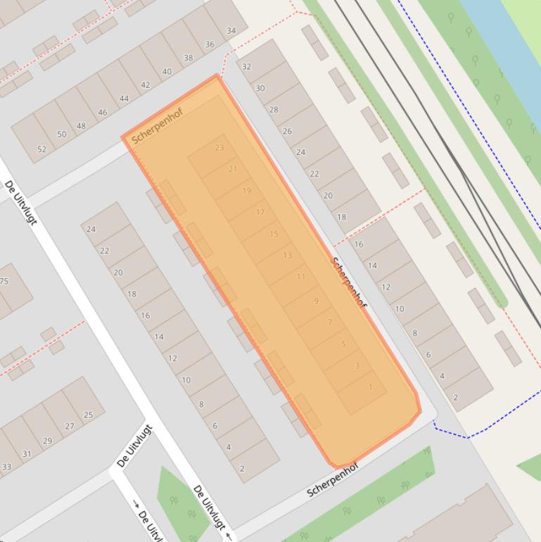 Kaart van postcodegebied 1188JW.