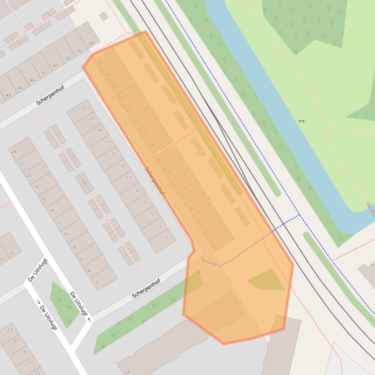 Kaart van postcodegebied 1188JX.