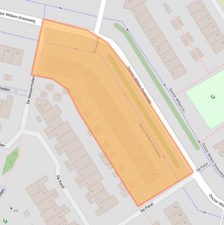 Kaart van postcodegebied 1188KP.