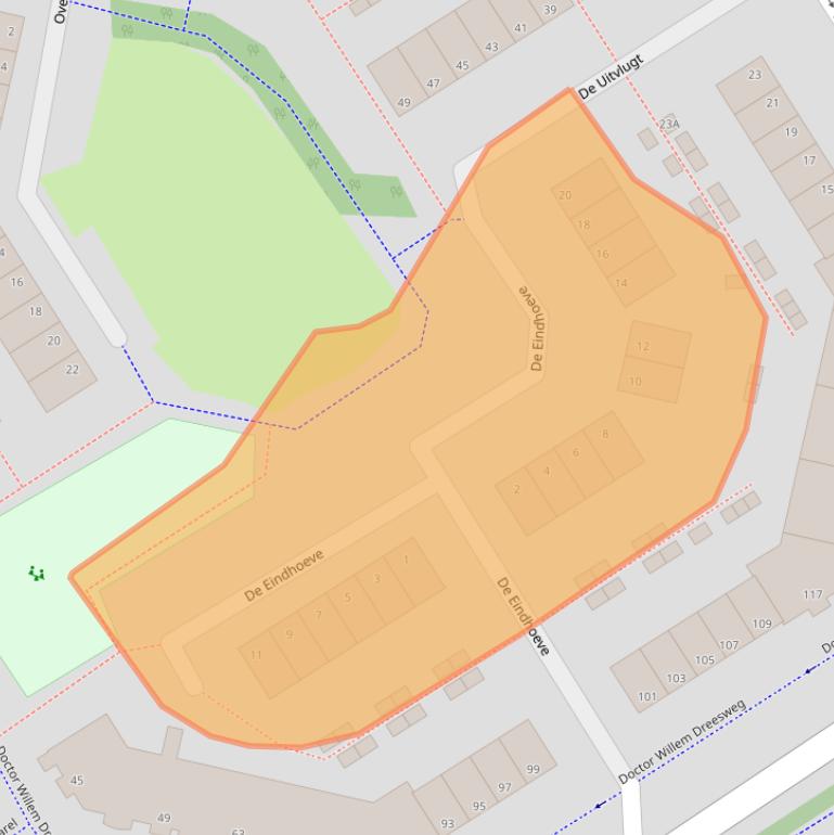 Kaart van postcodegebied 1188LP.