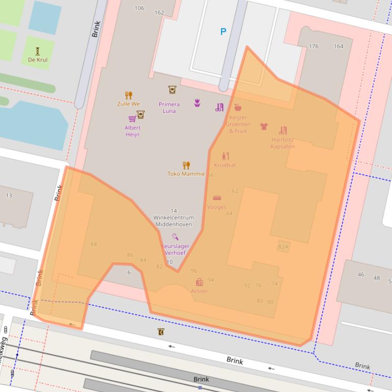 Kaart van postcodegebied 1188ND.