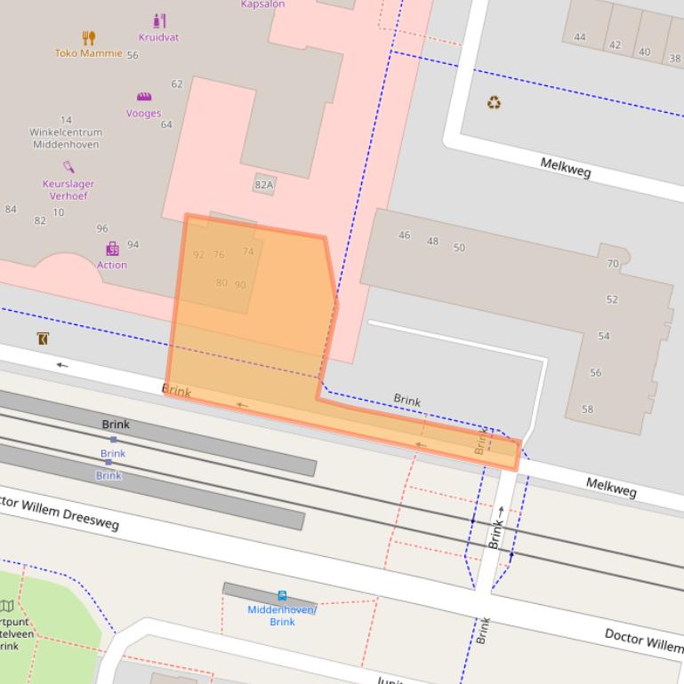 Kaart van postcodegebied 1188NE.