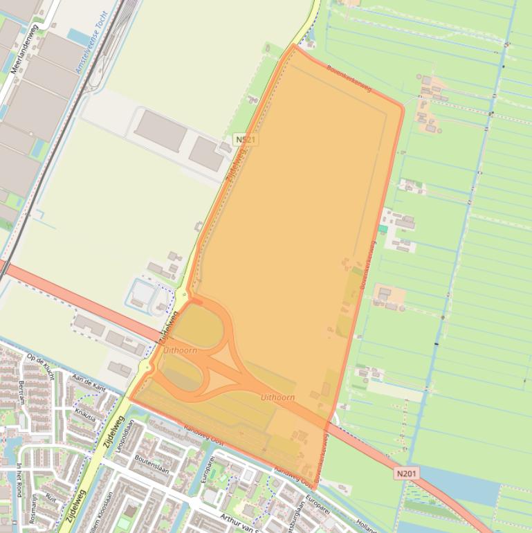 Kaart van postcodegebied 1188XD.