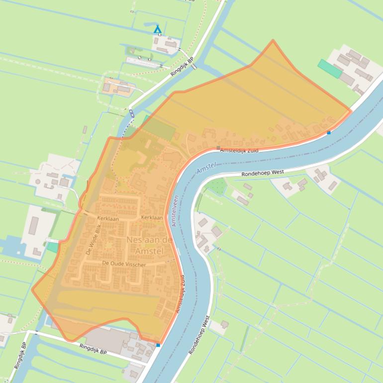 Kaart van postcodegebied 1189.