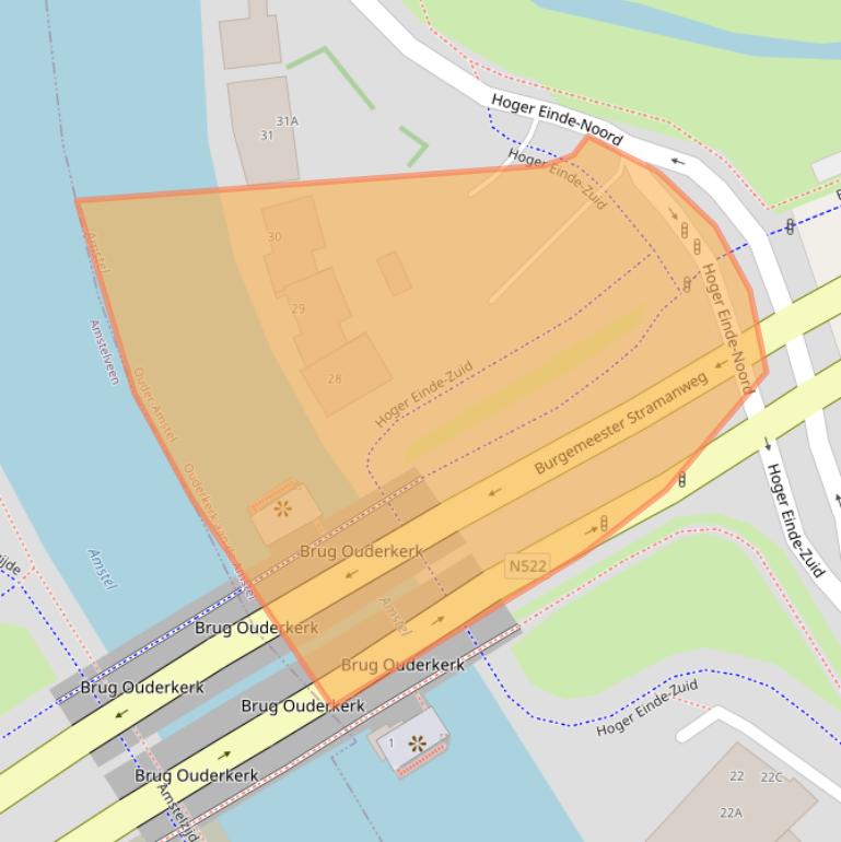 Kaart van postcodegebied 1191AC.