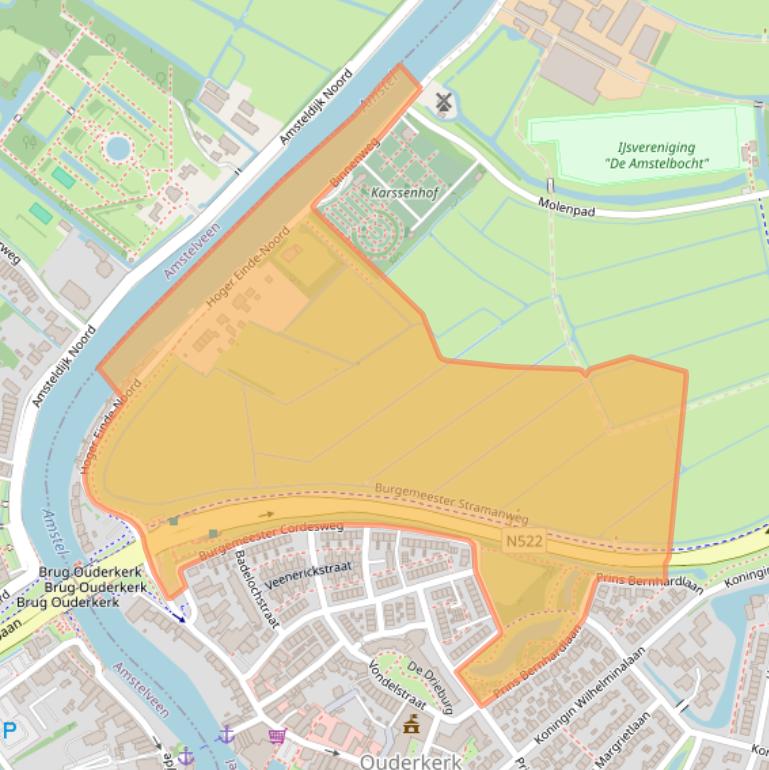 Kaart van postcodegebied 1191AE.