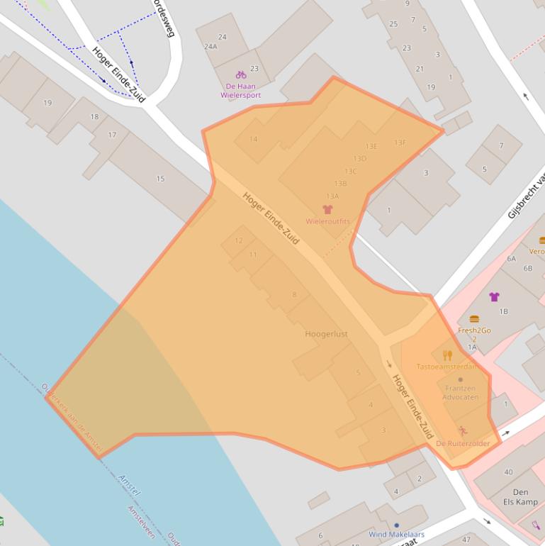 Kaart van postcodegebied 1191AG.