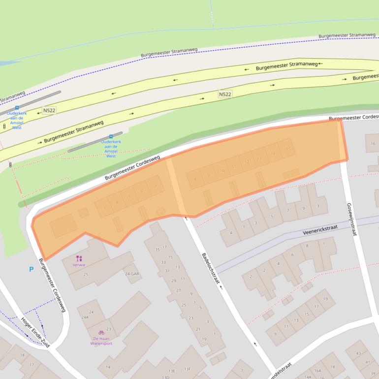 Kaart van postcodegebied 1191AJ.